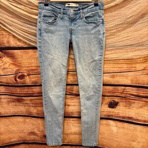 VINTAGE ~ LEVI WOMENS JEANS ~ 524 SKINNY ~ STRETCH ~ LIGHT WASH SIZE 5